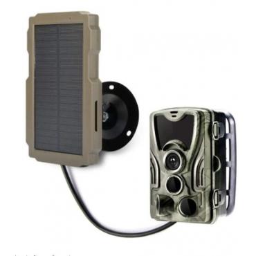 トレイルゲームカメラソーラーパネルキット 3000mAh 6V-12V 充電式ソーラー充電器狩猟カメラ用